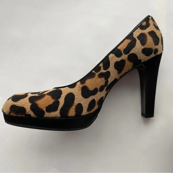 ⭐️2 x HOST PICK⭐️ Stuart Weitzman Leopard and Black Suede Platform Heels - Picture 4 of 10